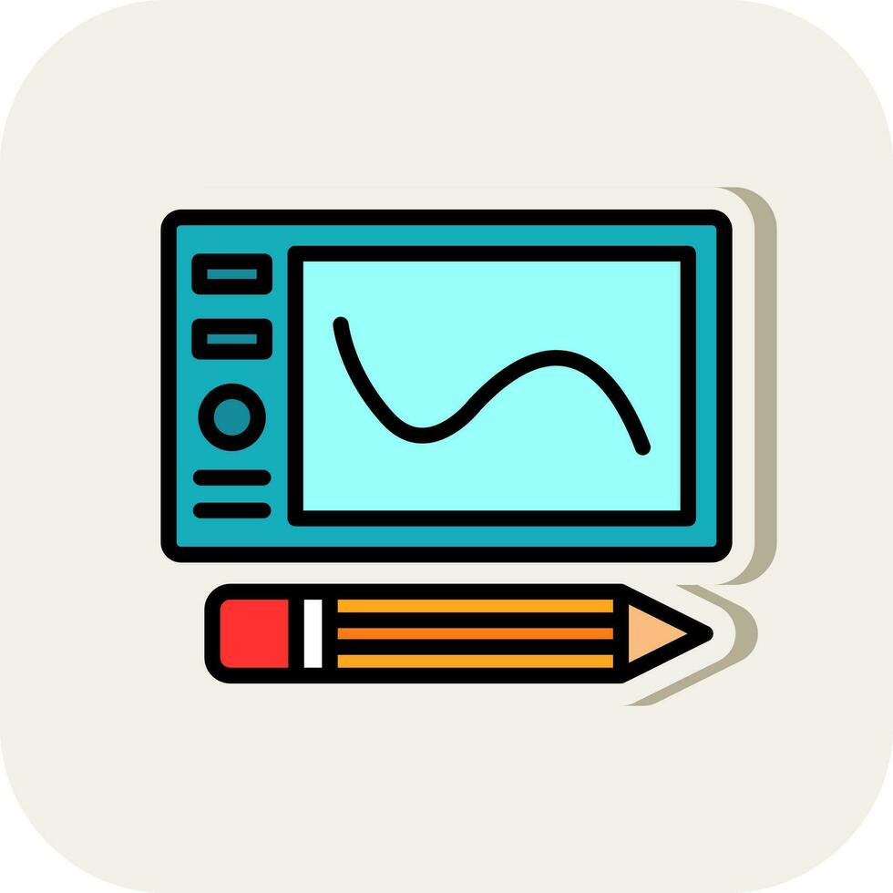 conception d'icône de vecteur de tablette graphique