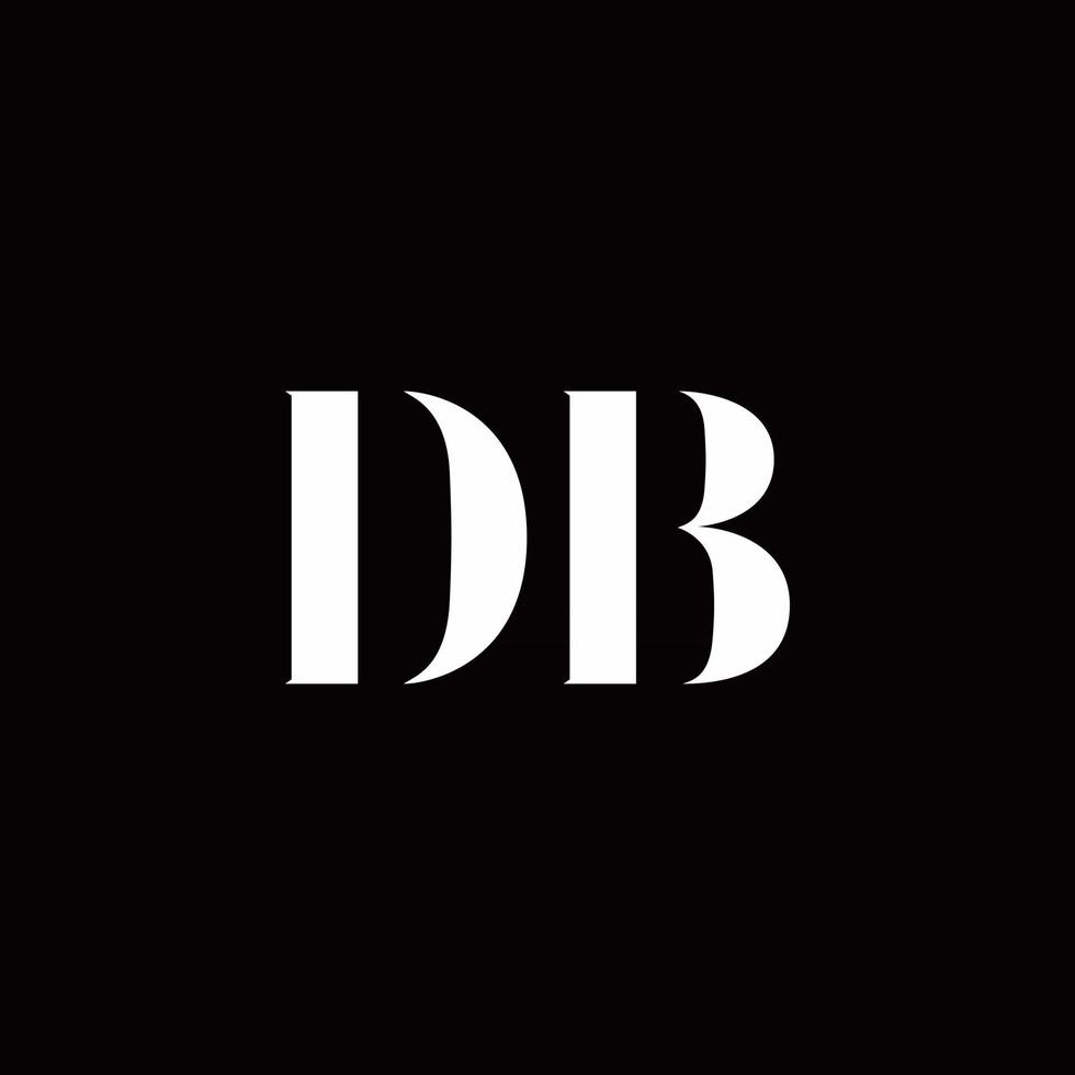 modèle de conception de logo initial de lettre de logo db vecteur
