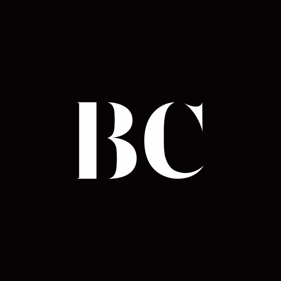 modèle de conception de logo initial de lettre de logo bc vecteur