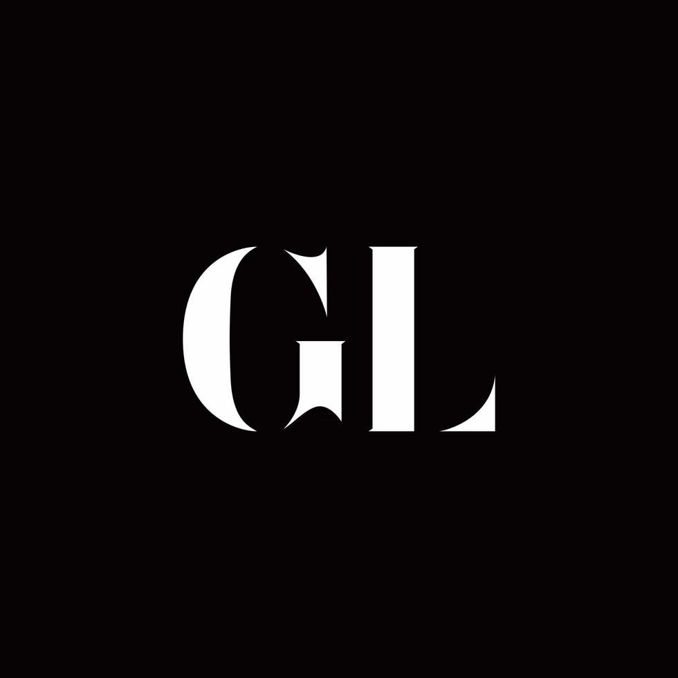 modèle de conception de logo initial de lettre de logo gl vecteur