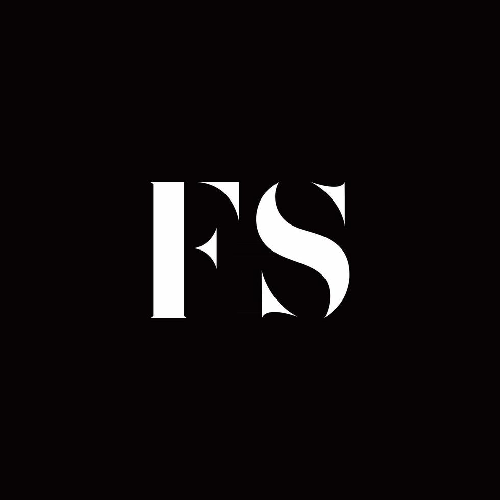 modèle de conception de logo initial de lettre de logo fs vecteur
