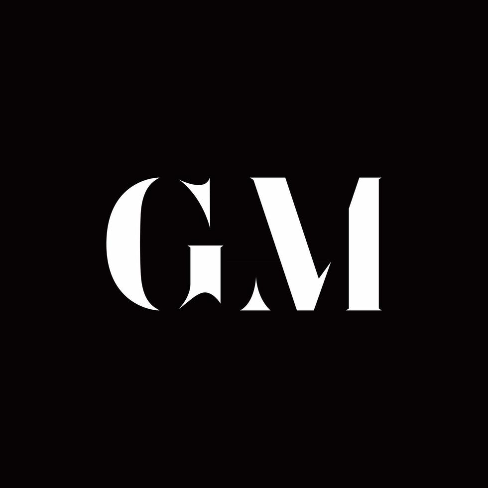 modèle de conception de logo initial de lettre de logo gm vecteur