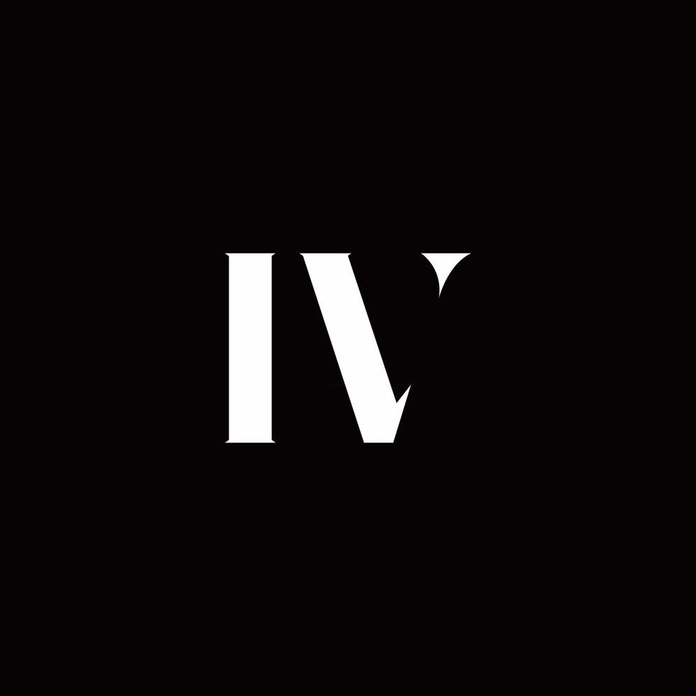 modèle de conception de logo initial de lettre de logo iv vecteur