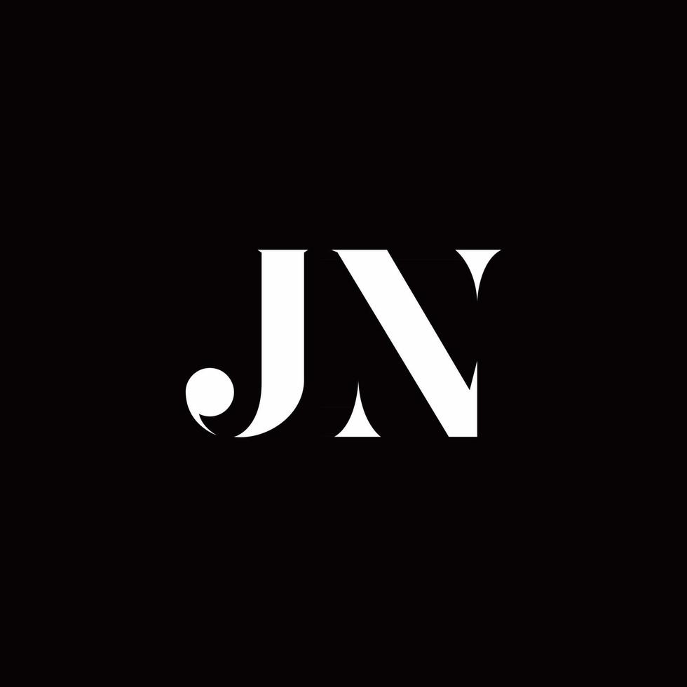 modèle de conception de logo initial de lettre de logo jn vecteur
