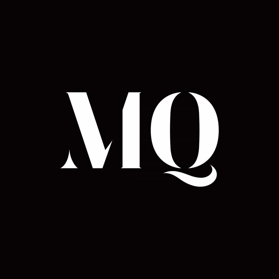 modèle de conception de logo initial de lettre de logo mq vecteur