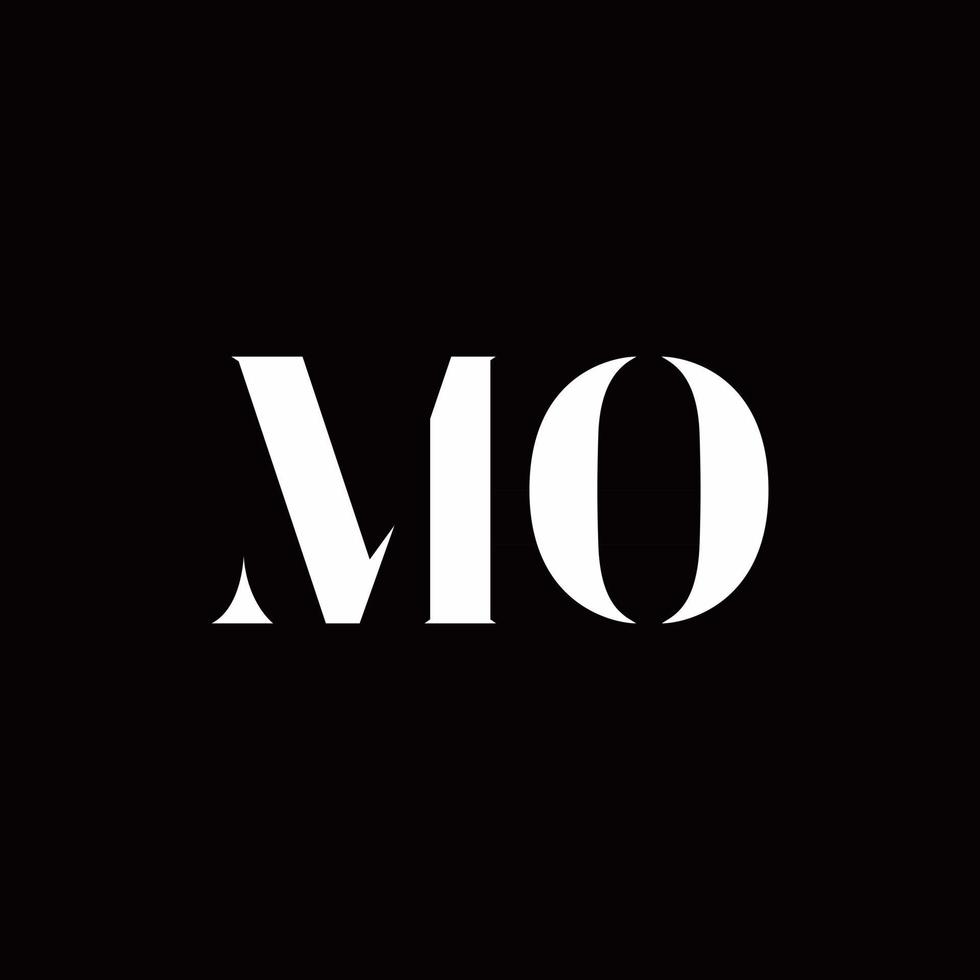 modèle de conception de logo initial de lettre de logo mo vecteur