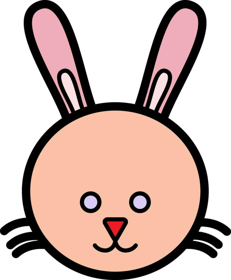 plat style illustration de mignonne lapin. vecteur