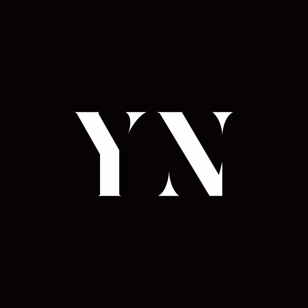 modèle de conception de logo initial de lettre de logo yn vecteur
