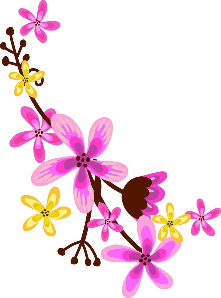 illustration de magnifique fleurs. vecteur