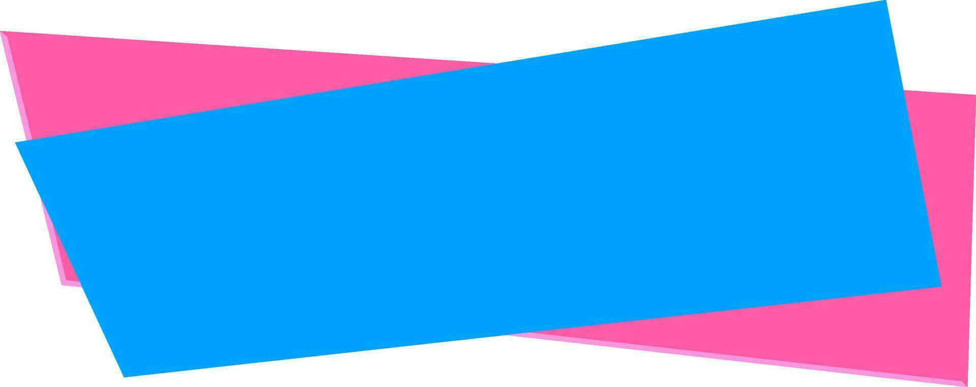 bleu et rose papier bannières conception. vecteur