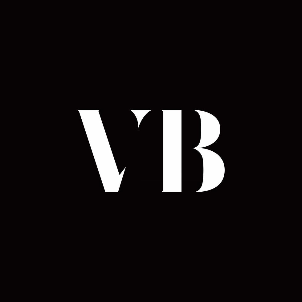 modèle de conception de logo initial de lettre de logo vb vecteur