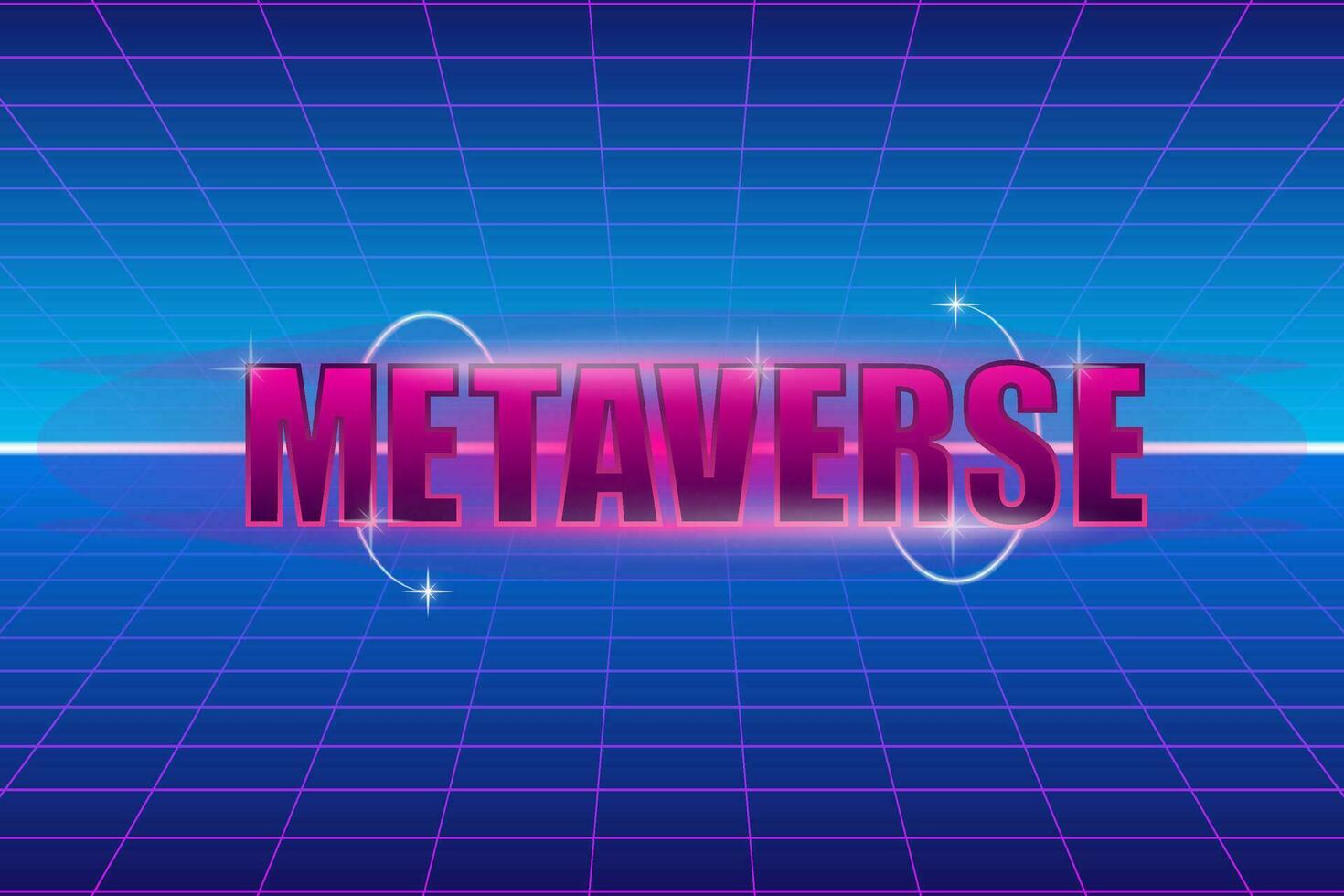 métaverse La technologie concept. numérique espace. virtuel réalité. 3d vecteur. monde carte. vecteur