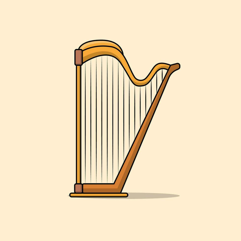 le illustration de harpe vecteur