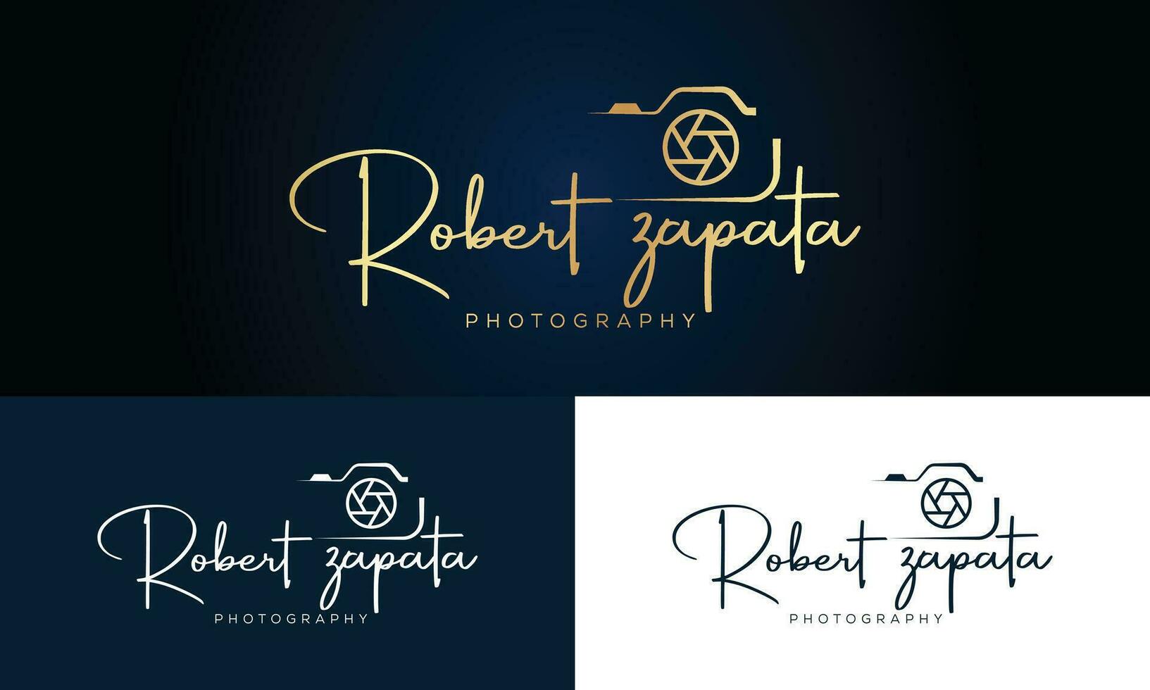 robert eapata écriture la photographie logo modèle vecteur Signature logo concept