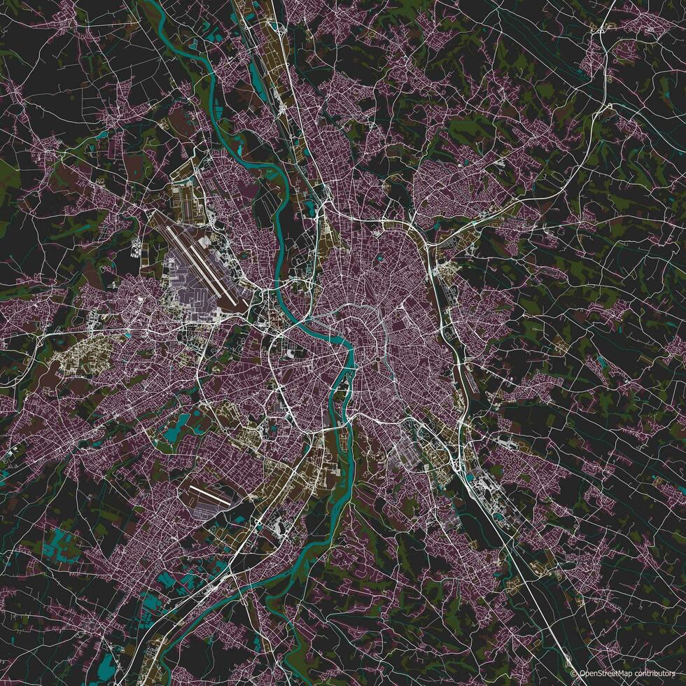 vecteur ville carte de toulouse France