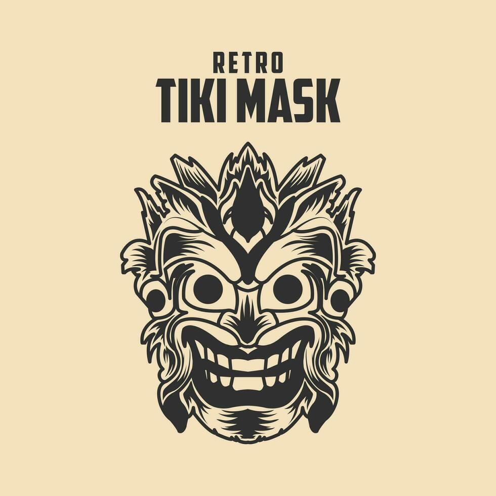 rétro tiki masque vecteur Stock illustration