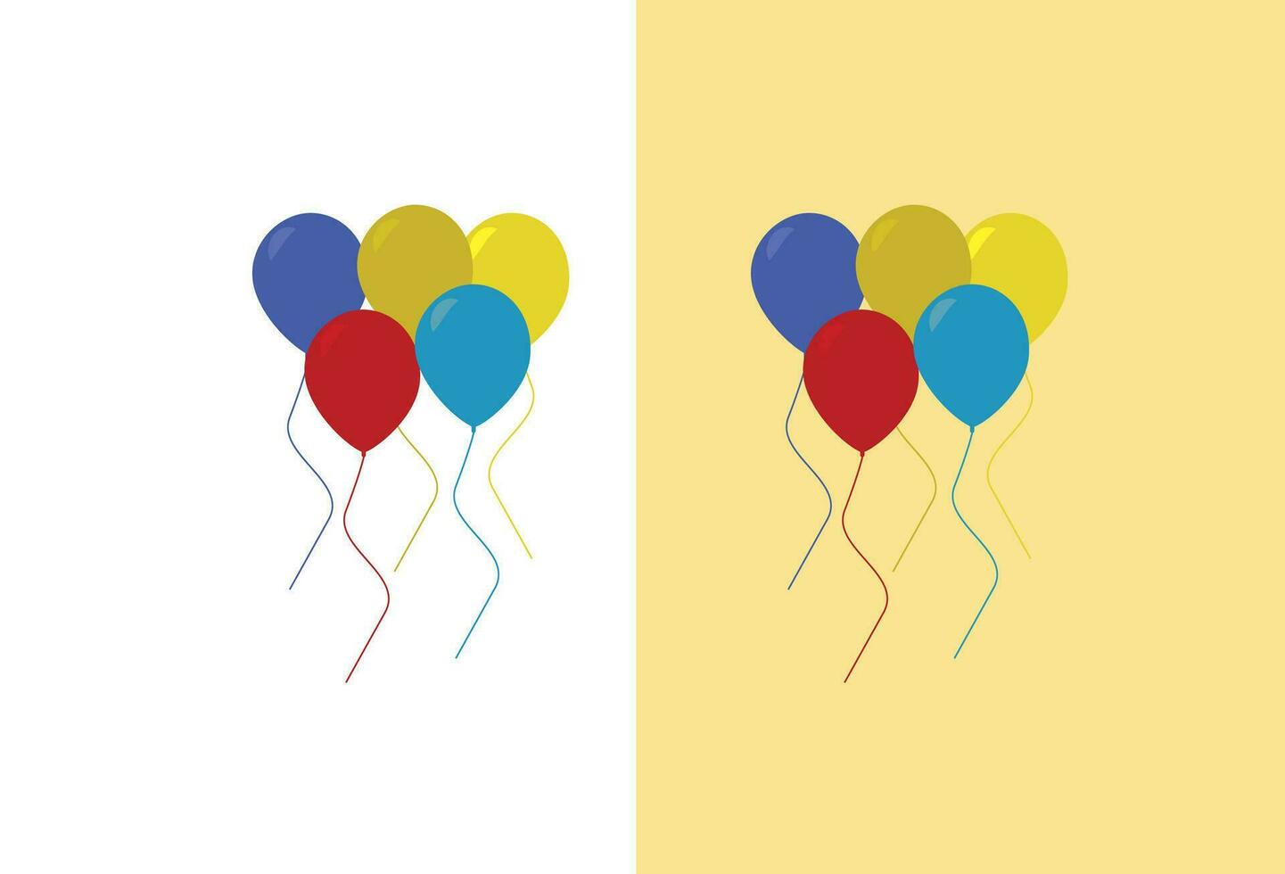 des ballons dessin animé style illustration vecteur