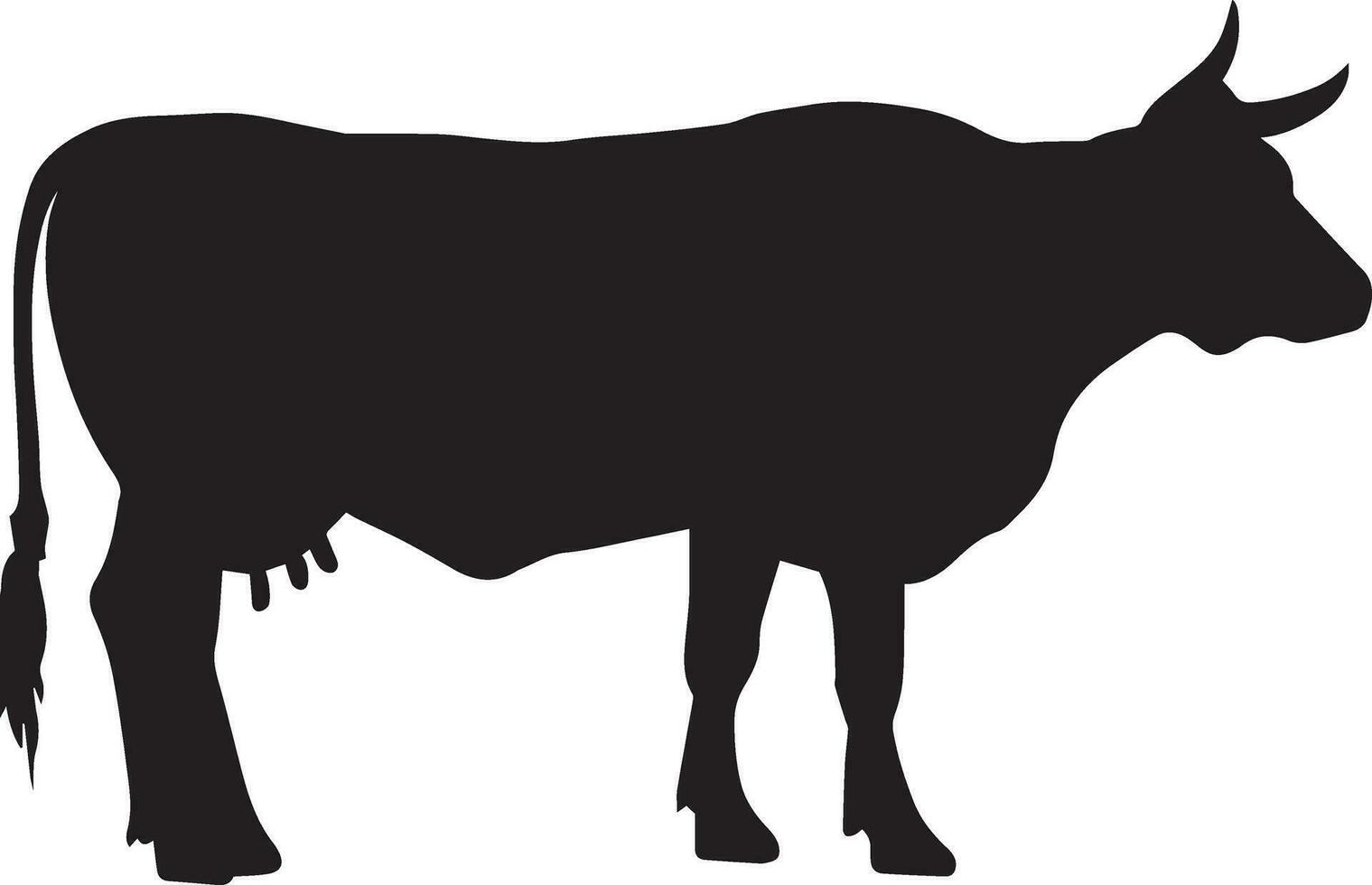 bétail vecteur silhouette illustration noir Couleur
