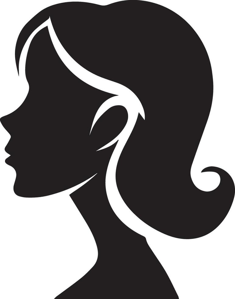 femme profil vecteur silhouette illustration