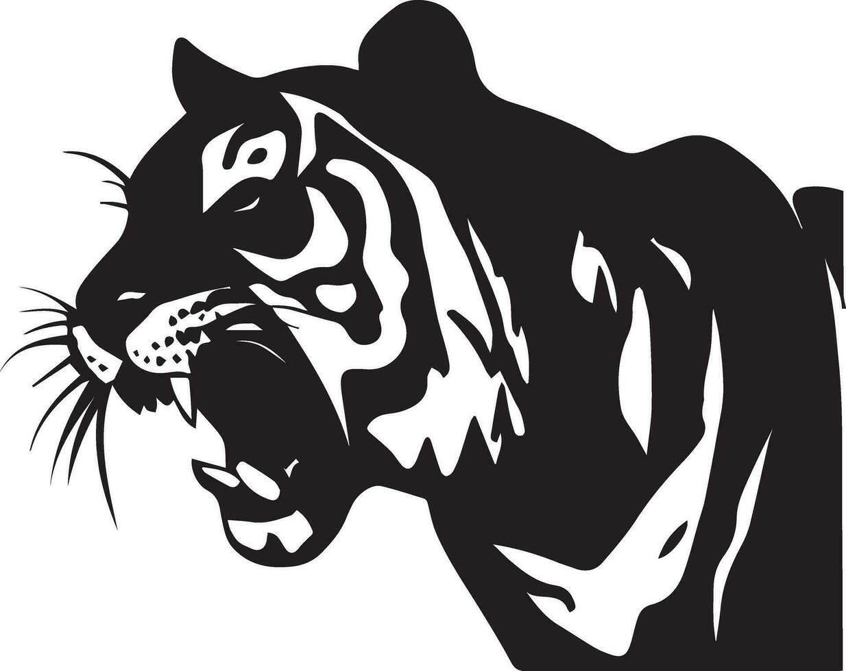 tigre vecteur silhouette illustration, tigre agrafe art