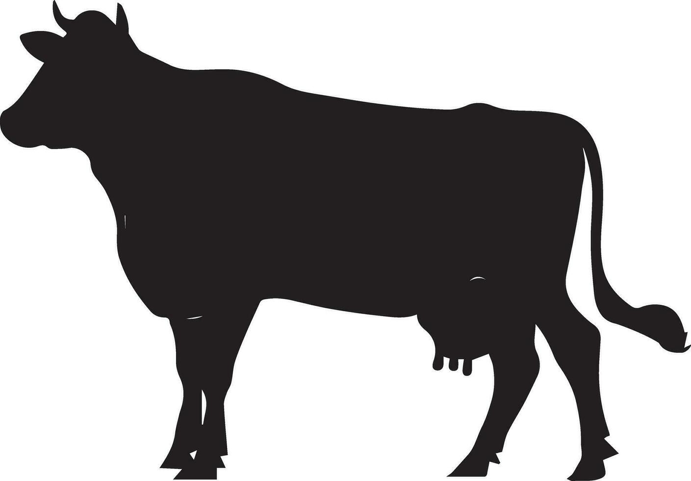 bétail vecteur silhouette illustration noir Couleur