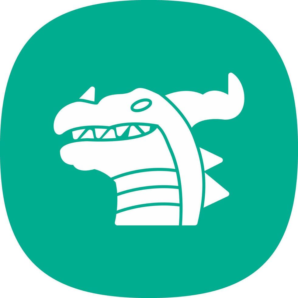 conception d'icône de vecteur de dragon