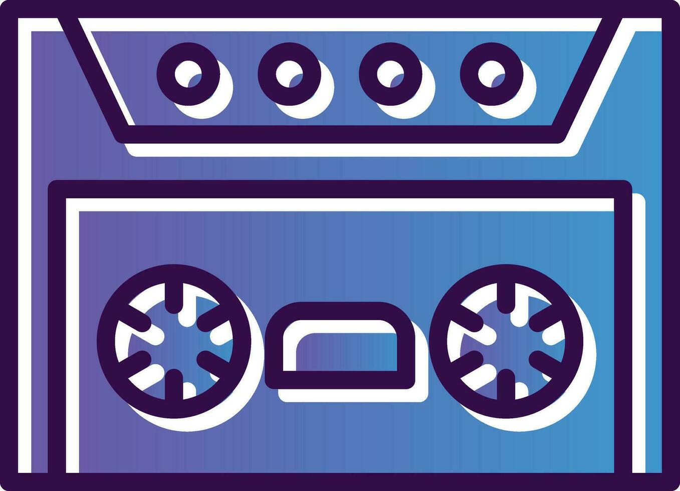 conception d'icône de vecteur de cassette