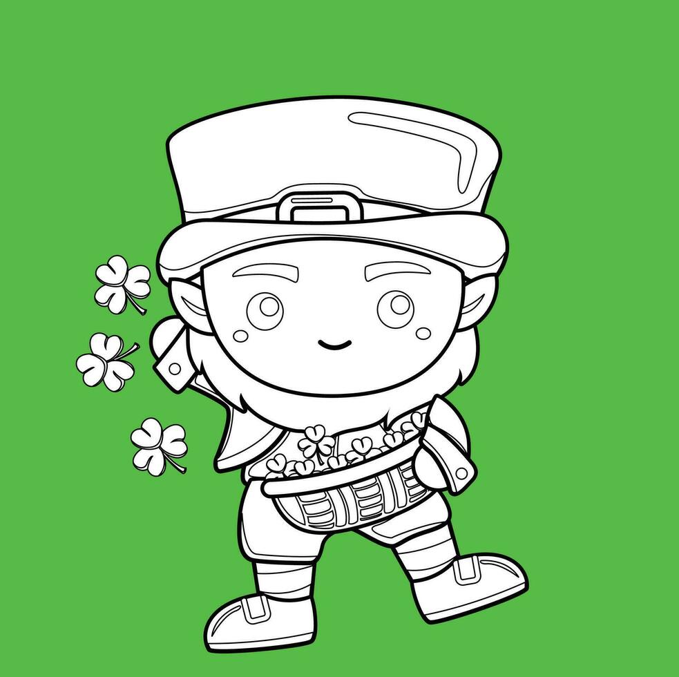 Saint patrick personnage homme gens vacances culture dessin animé numérique timbre contour vecteur