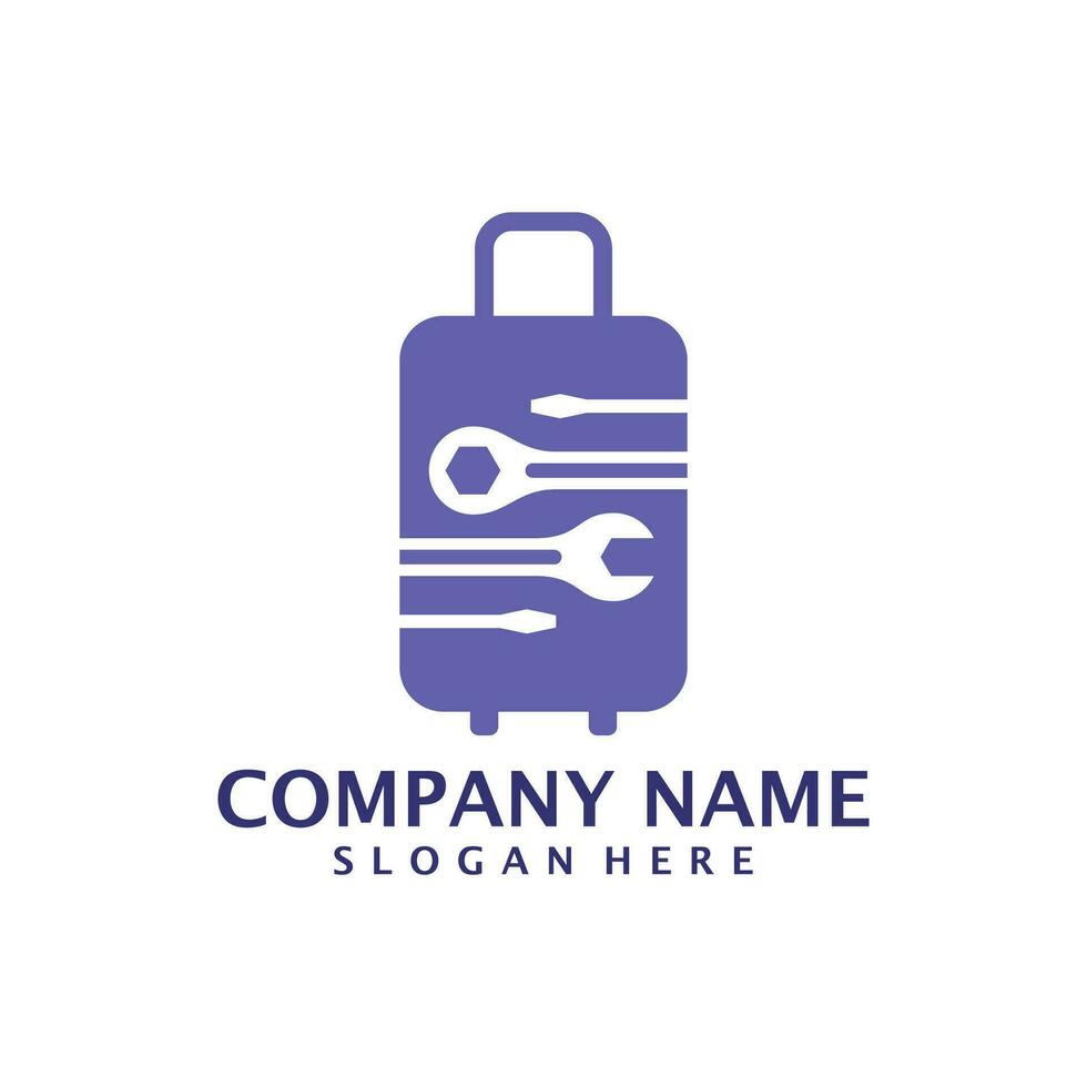 mécanicien valise logo conception vecteur. valise logo conception modèle concept vecteur