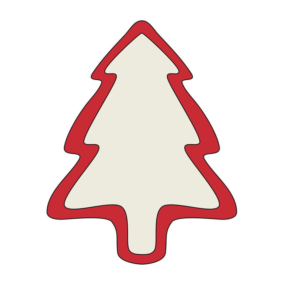 une Noël arbre vecteur isolé sur blanc Contexte dans une minimal Noël concept
