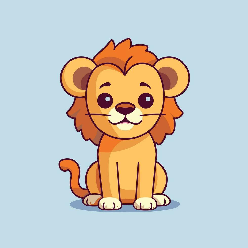 Lion symbole mignonne Lion dessin animé vecteur