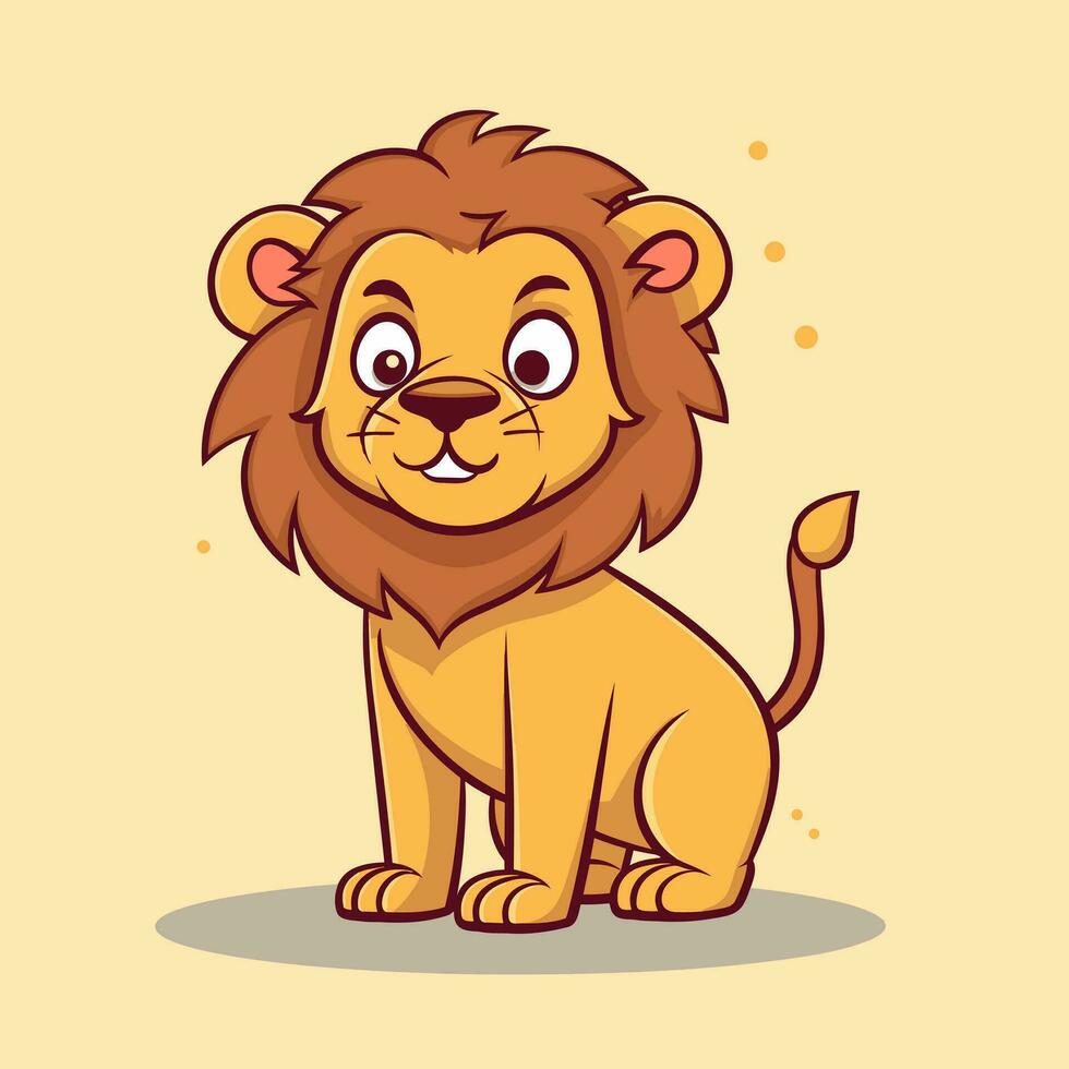 Lion symbole mignonne Lion dessin animé vecteur