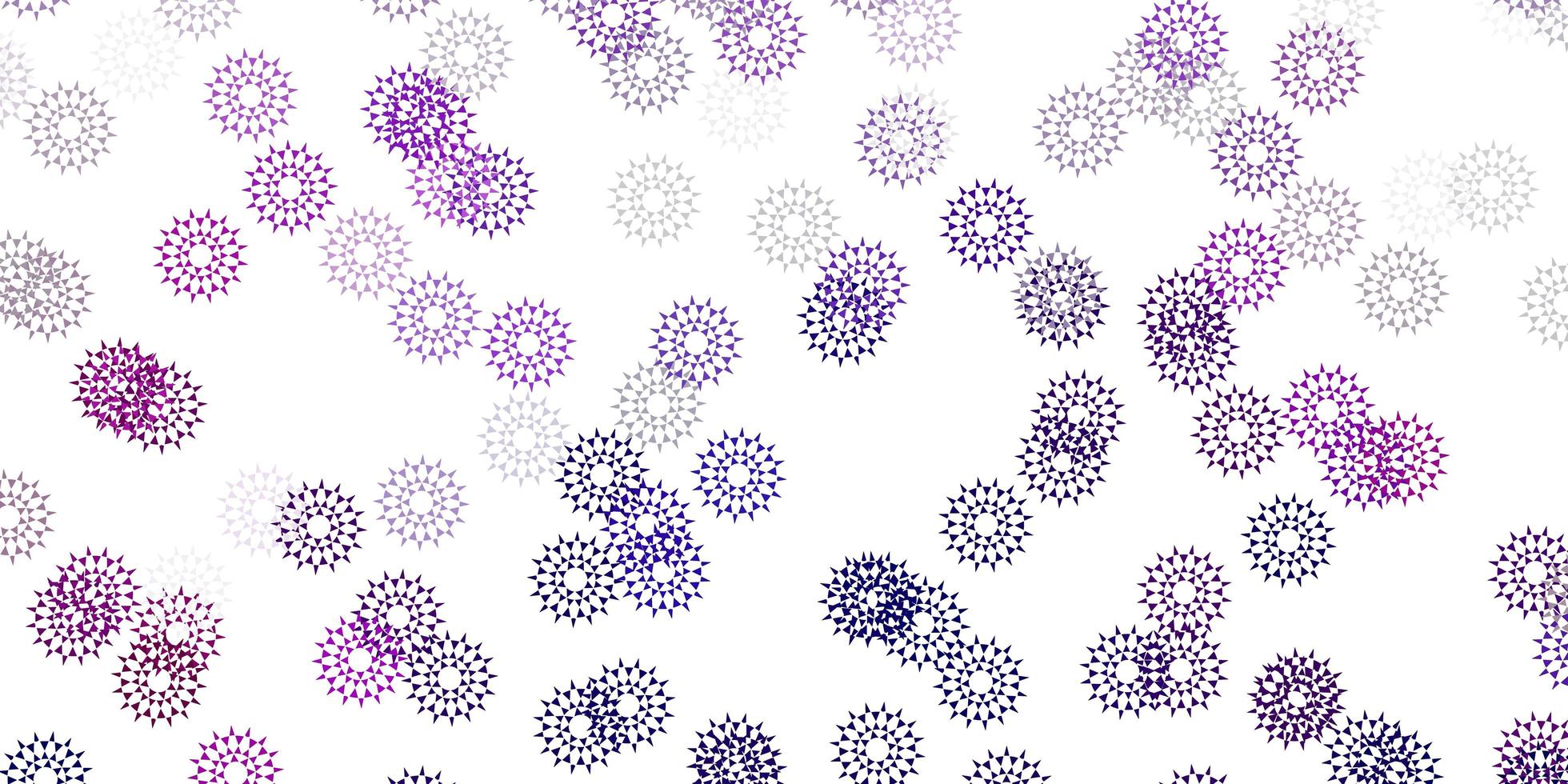 motif de doodle vecteur violet clair, rose avec des fleurs.