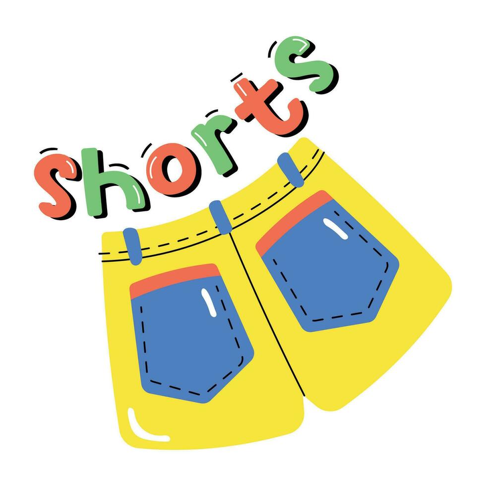 concepts de shorts à la mode vecteur