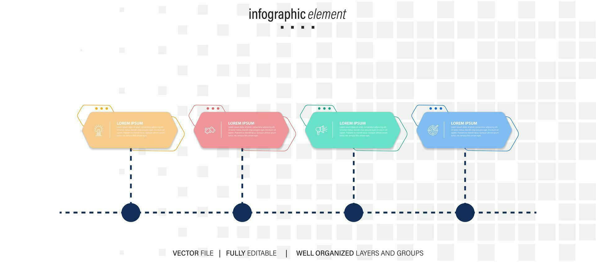 visualisation des données d'entreprise. chronologie infographie icônes conçues pour abstrait modèle jalon élément moderne diagramme processus technologie numérique marketing données présentation graphique vecteur