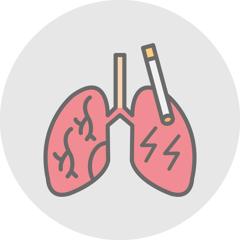 conception d'icône de vecteur de poumons