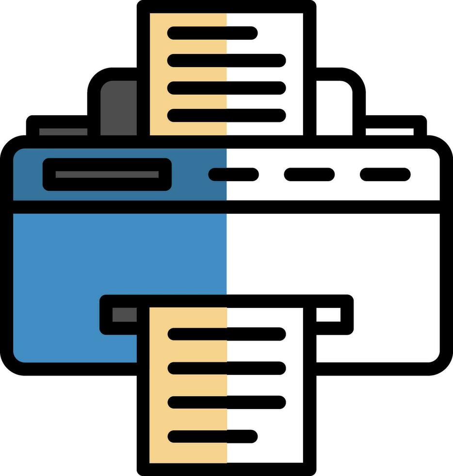conception d'icône de vecteur d'imprimante