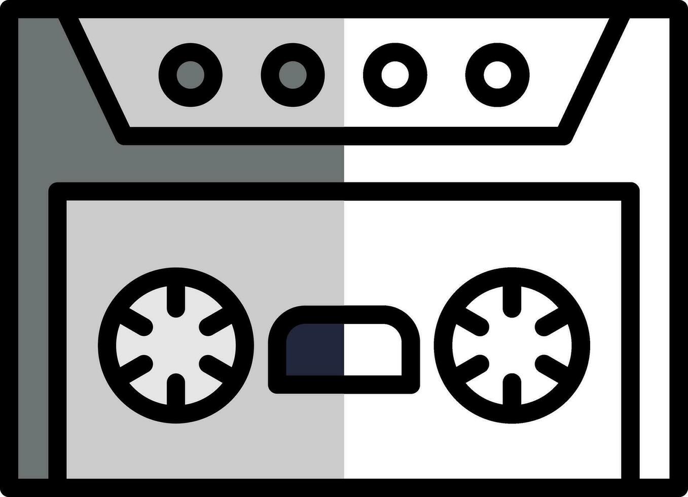 conception d'icône de vecteur de cassette