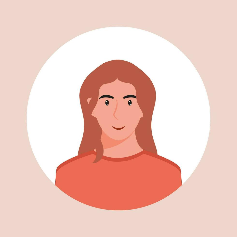 cercle le avatar avec le portrait femmes de divers les courses et coiffures. collection de utilisateur profils. rond icône avec content souriant Humain. coloré plat vecteur illustration.