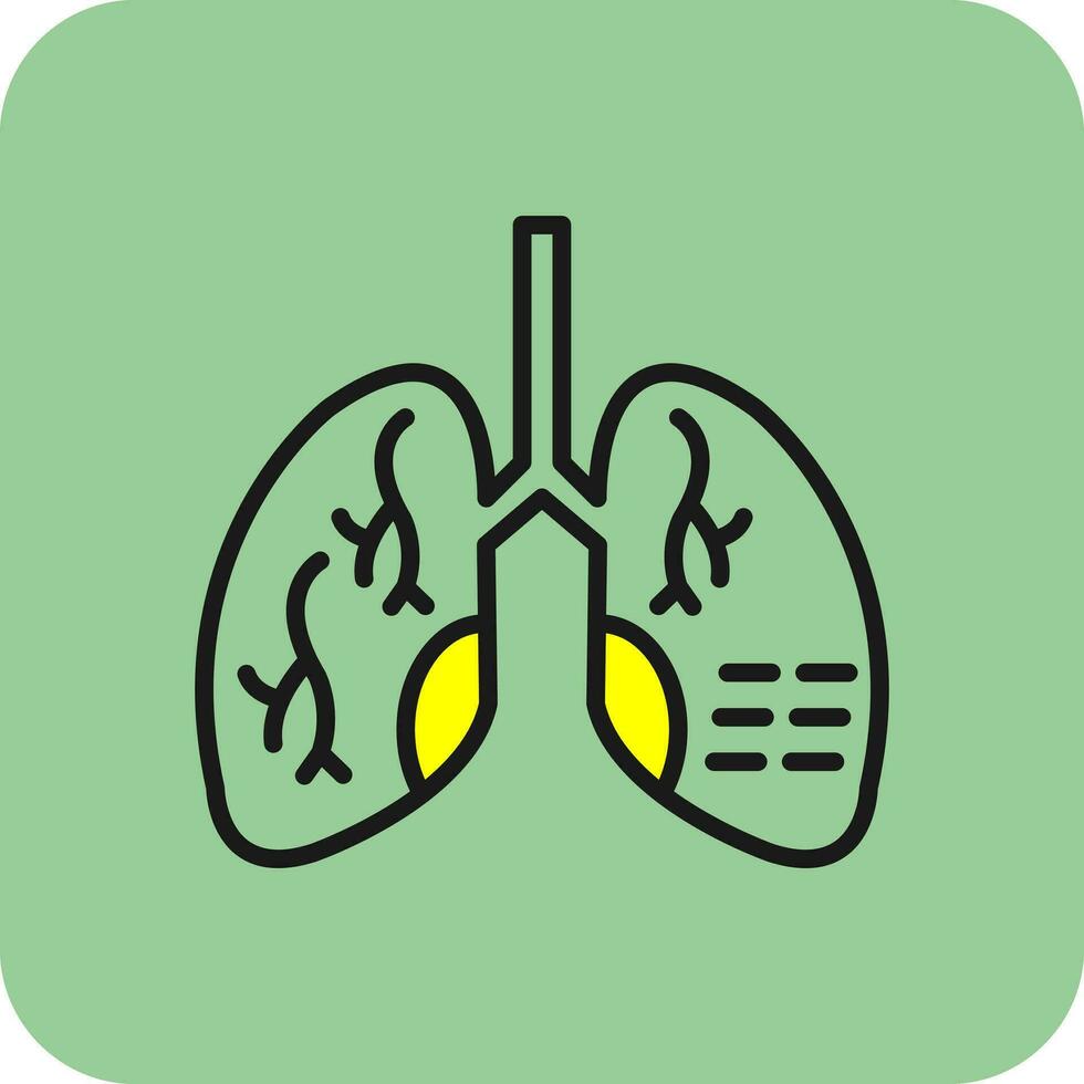 poumon maladies vecteur icône conception