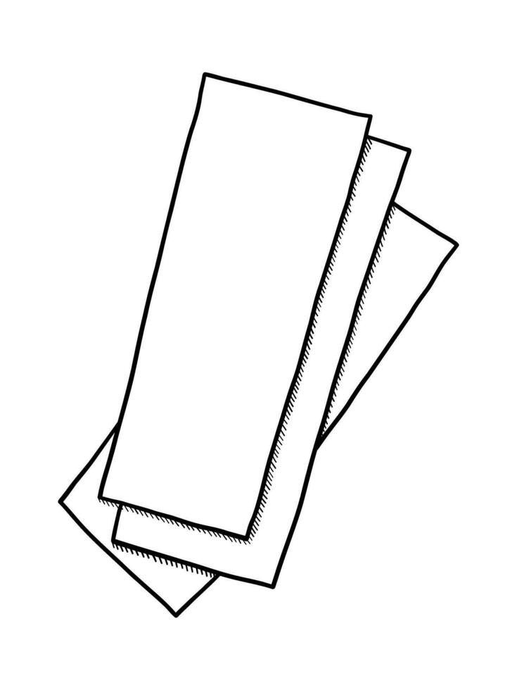 vecteur isolé sur une blanc Contexte griffonnage illustration de bandes de papier pour épilation