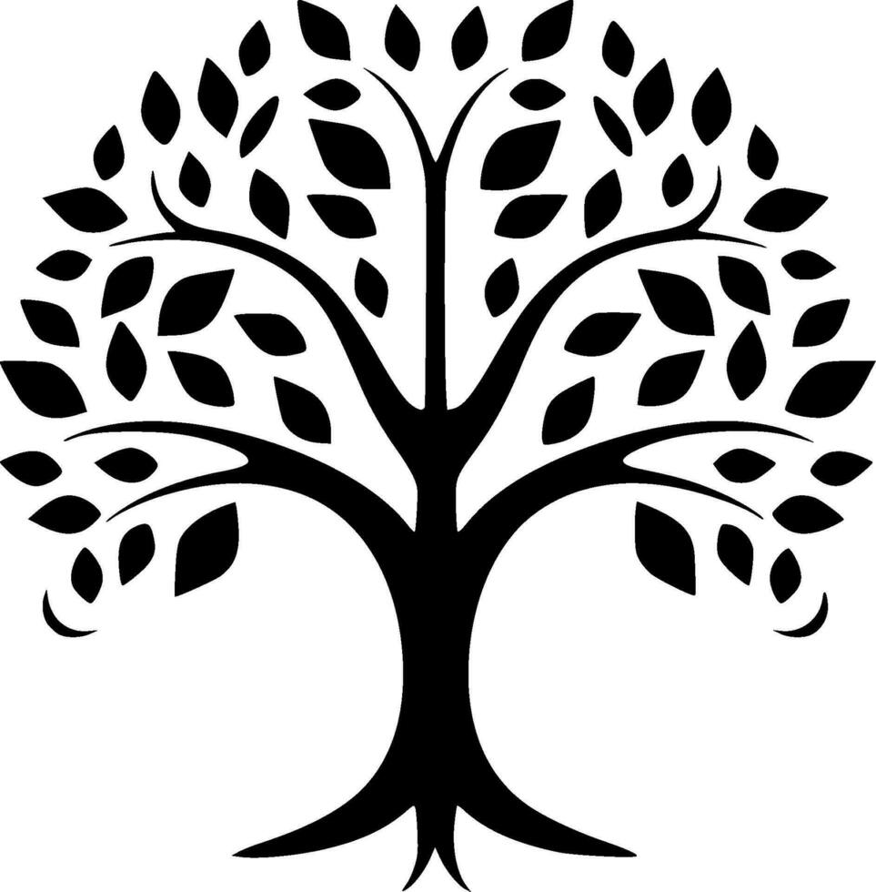 arbre de vie, minimaliste et Facile silhouette - vecteur illustration