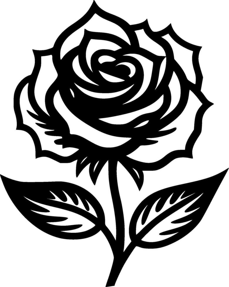 rose, noir et blanc vecteur illustration