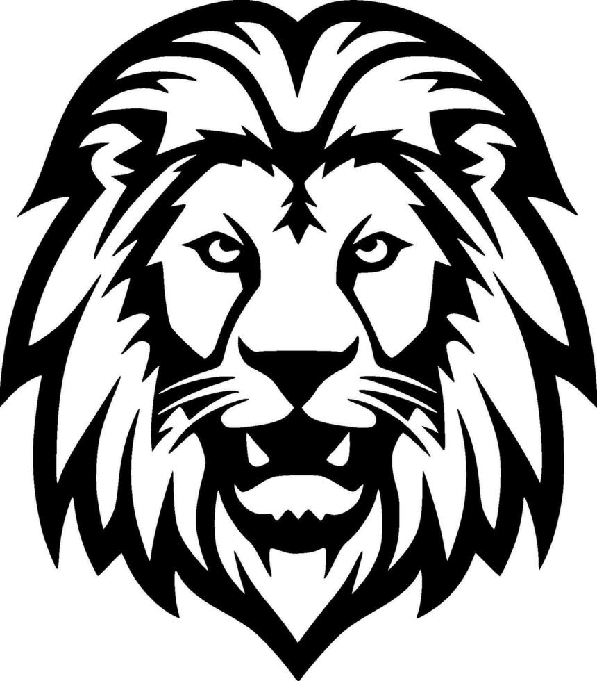 lion, noir et blanc vecteur illustration