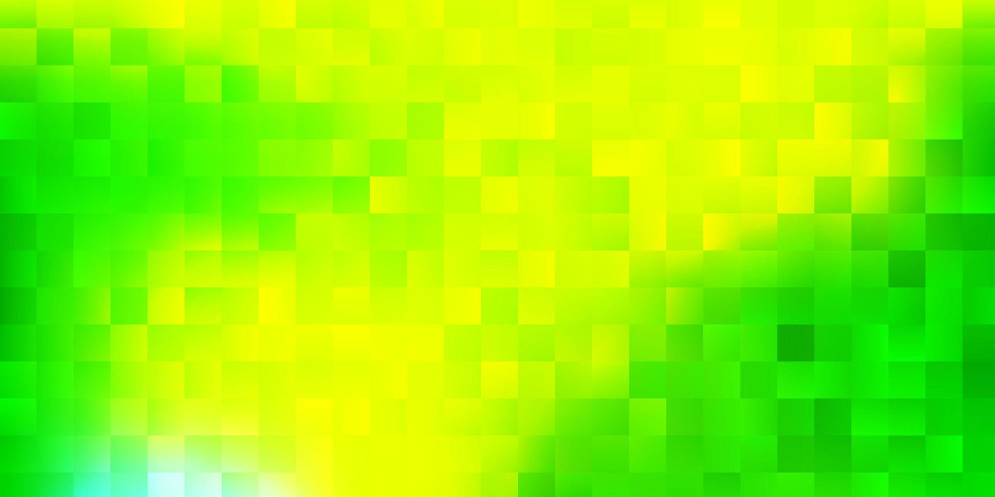 couverture vectorielle vert clair et jaune dans un style carré. vecteur