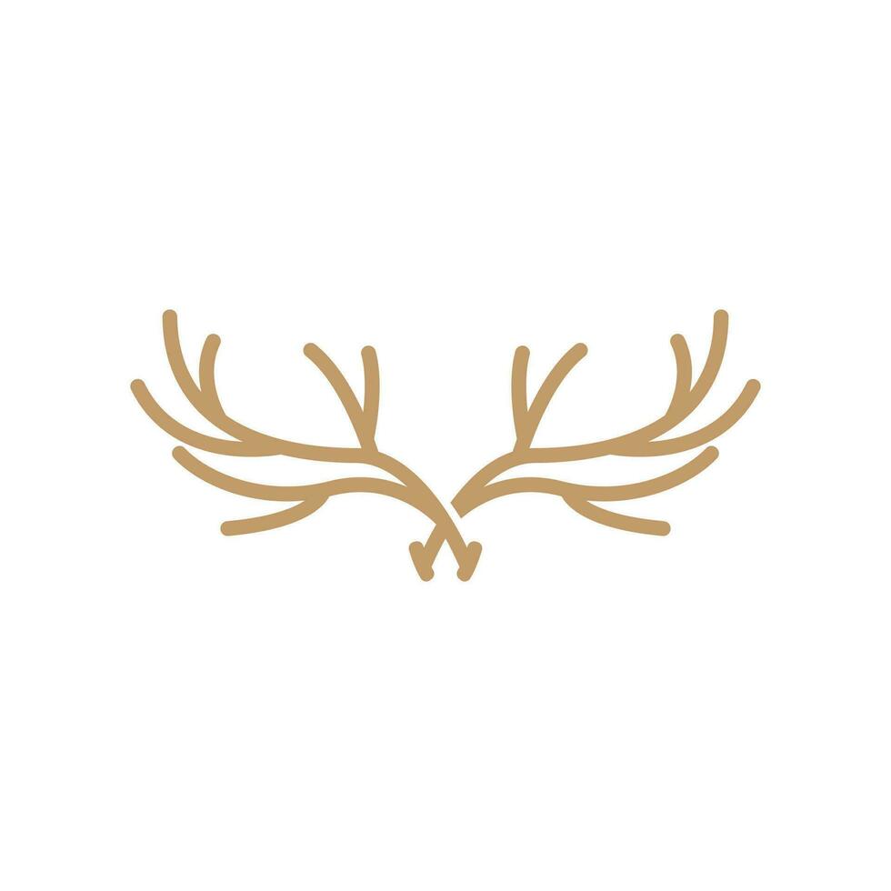 cerf klaxon logo conception klaxon animal illustration minimaliste Facile symbole icône vecteur