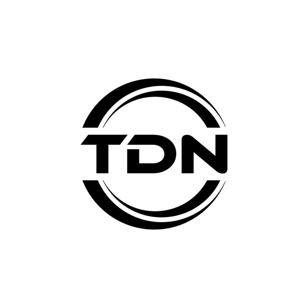 tdn logo conception, inspiration pour une unique identité. moderne élégance et Créatif conception. filigrane votre Succès avec le frappant cette logo. vecteur