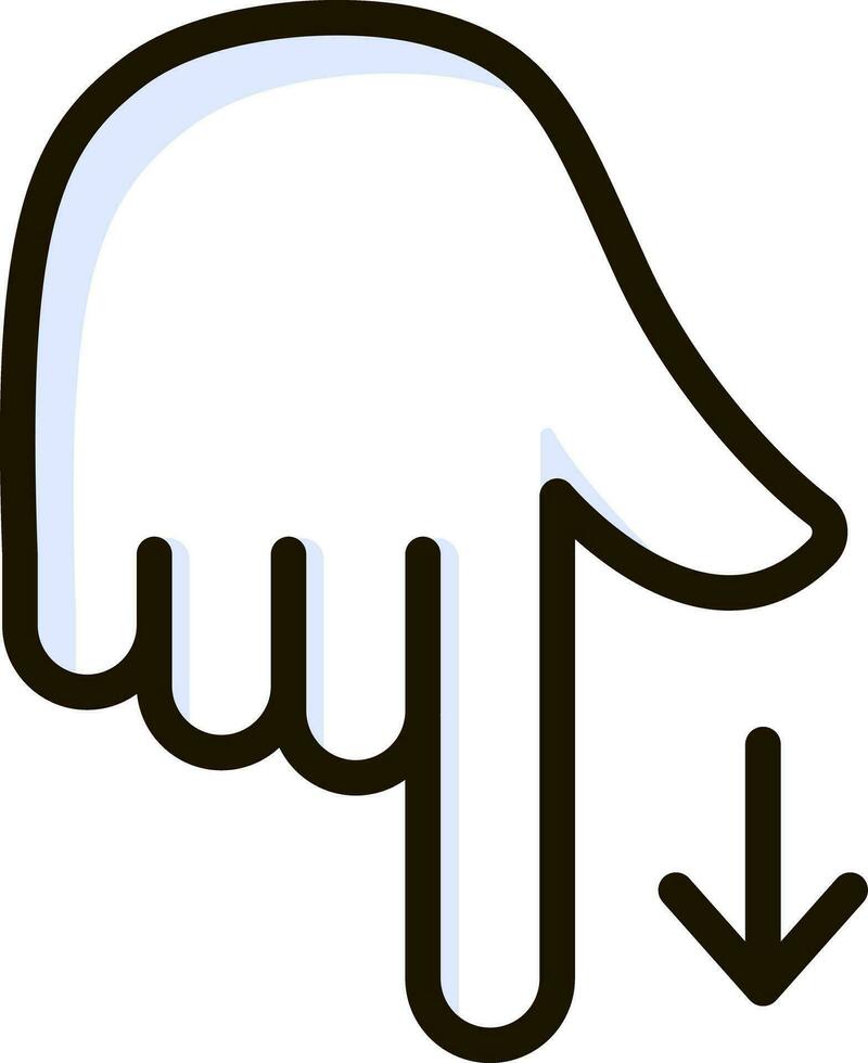 indice montrer du doigt vers le bas icône emoji autocollant vecteur