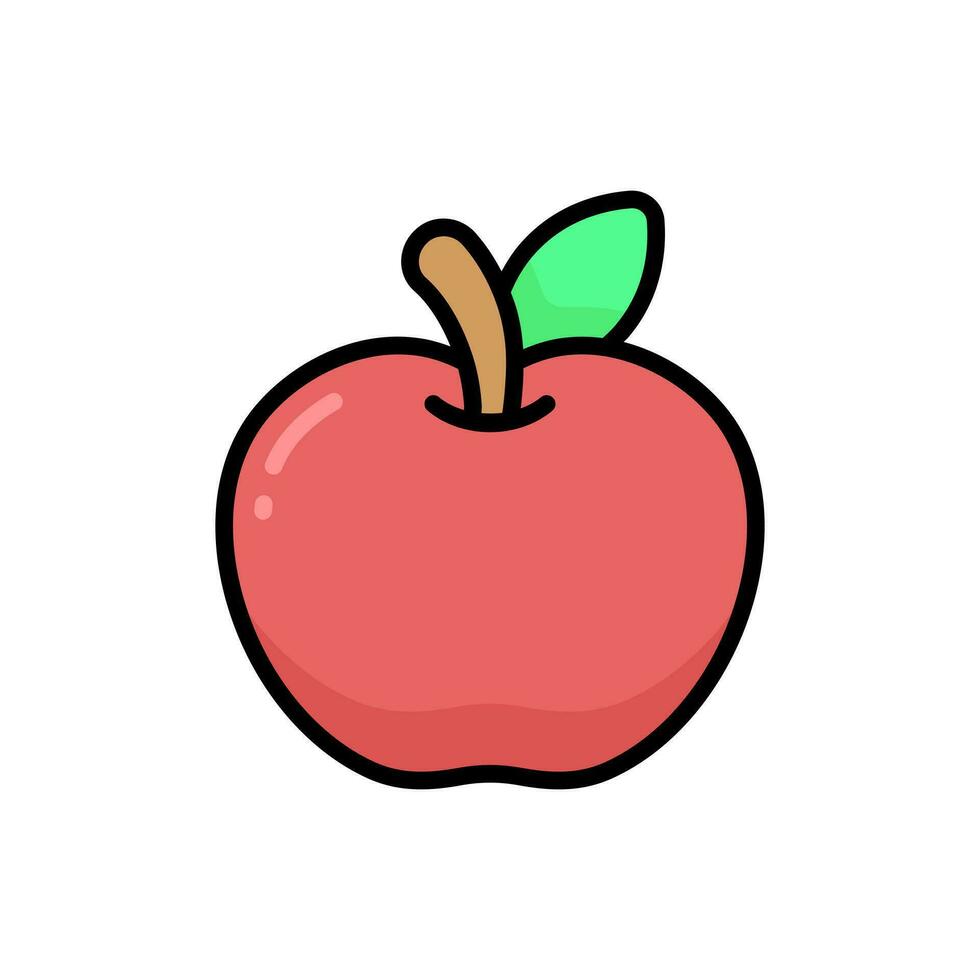 Facile Pomme direct Couleur icône. le icône pouvez être utilisé pour sites Internet, impression modèles, présentation modèles, illustrations, etc vecteur