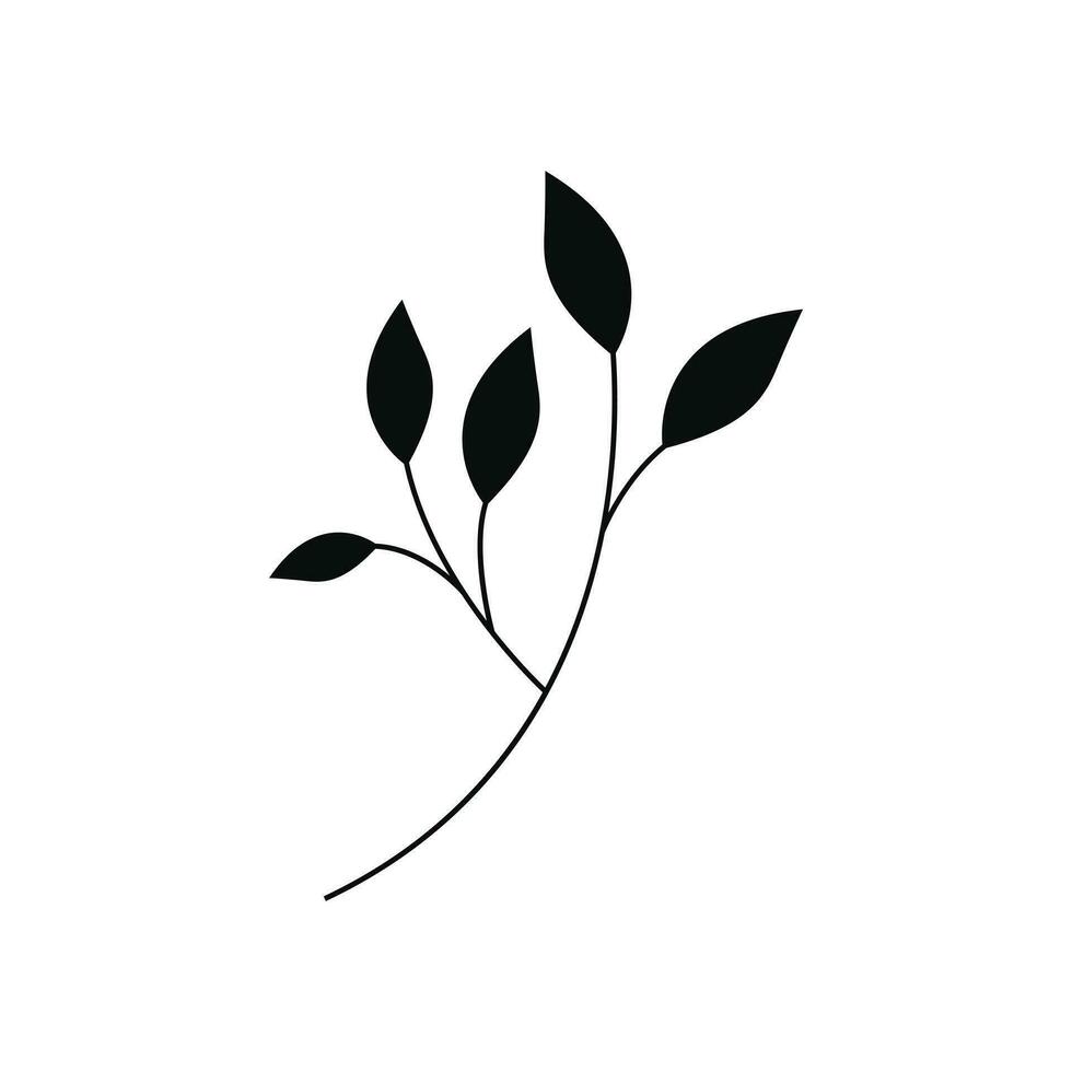 feuilles icône vecteur conception silhouette isolé blanc Contexte